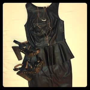 Pleather Pencil Skirt